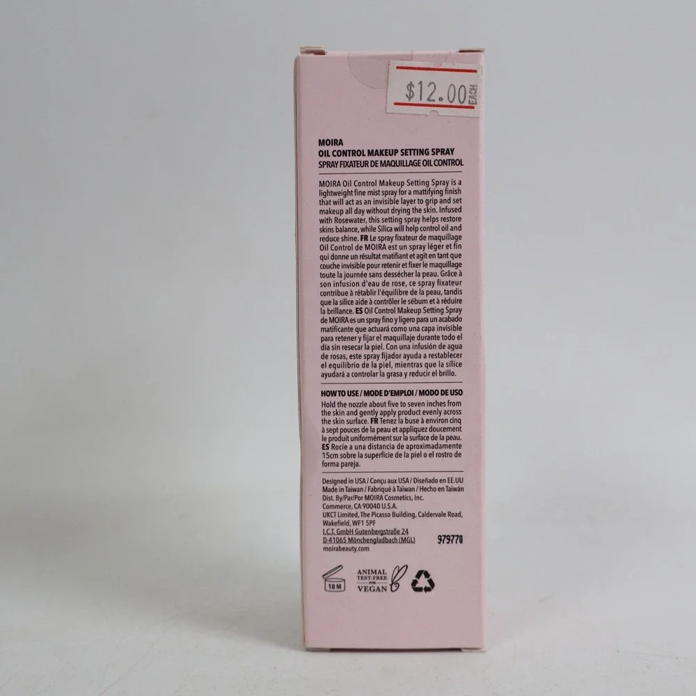 Moira Oil Control Makeup Setting Spray 3.38 fl oz